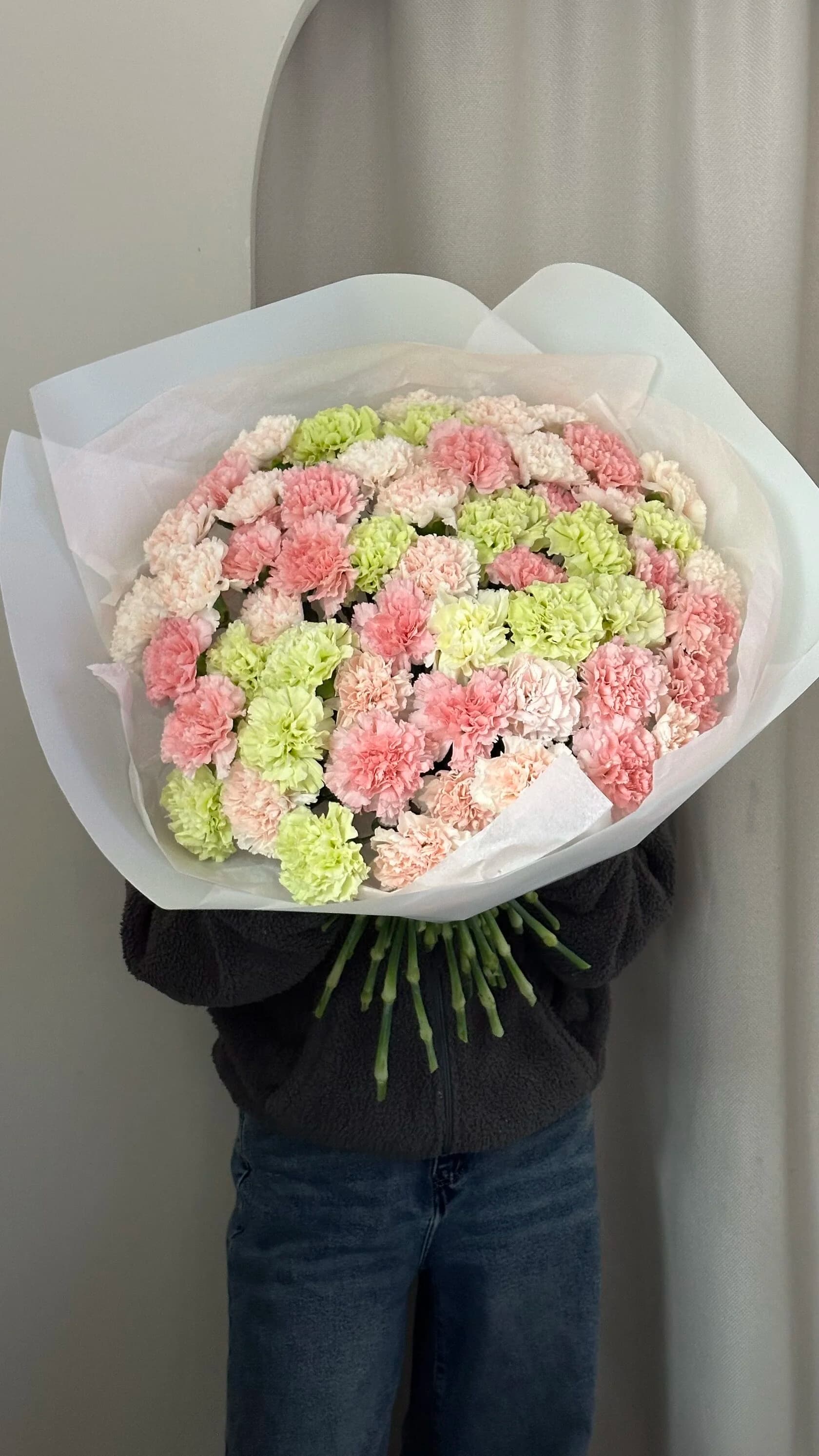 Монобукет диантусов миниатюра 3